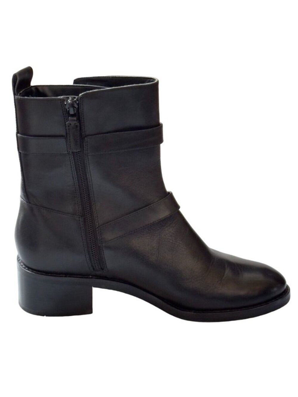 COLE HAAN Women's Leather Ankle Boots Black Side Buckles Size 8.5 - Picture 7 of 12